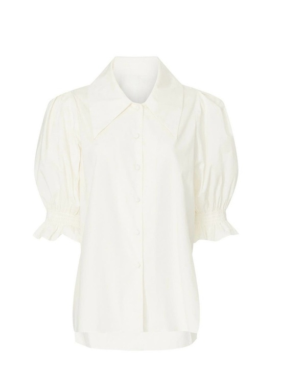 Adam Lippes Tops - Adam Lippes x RTR Oversized Puff-Sleeve Blouse